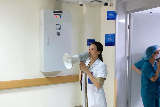 Diễn tập phòng cháy chữa cháy tại Trung tâm Hỗ trợ sinh sản Quốc gia Diễn tập phòng cháy chữa cháy tại Trung tâm Hỗ trợ sinh sản Quốc gia